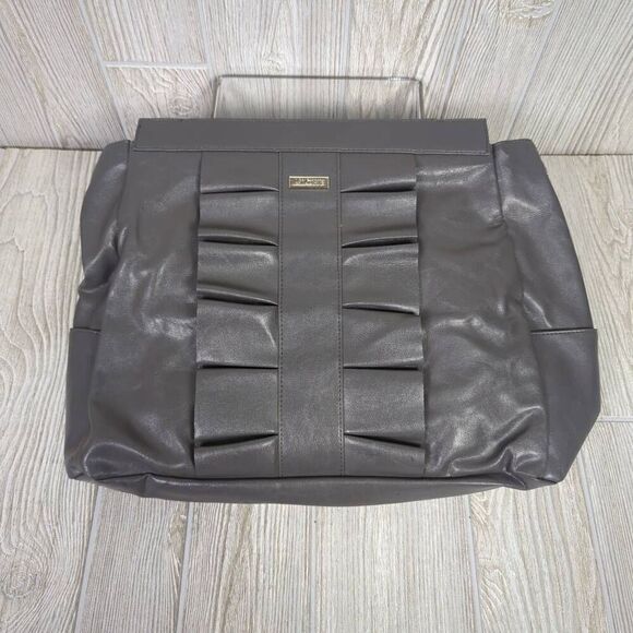 Miche Womens Donna Prima Shell Bag Purse Cover Gray Tuxedo Ruffle Design - Picture 1 of 6